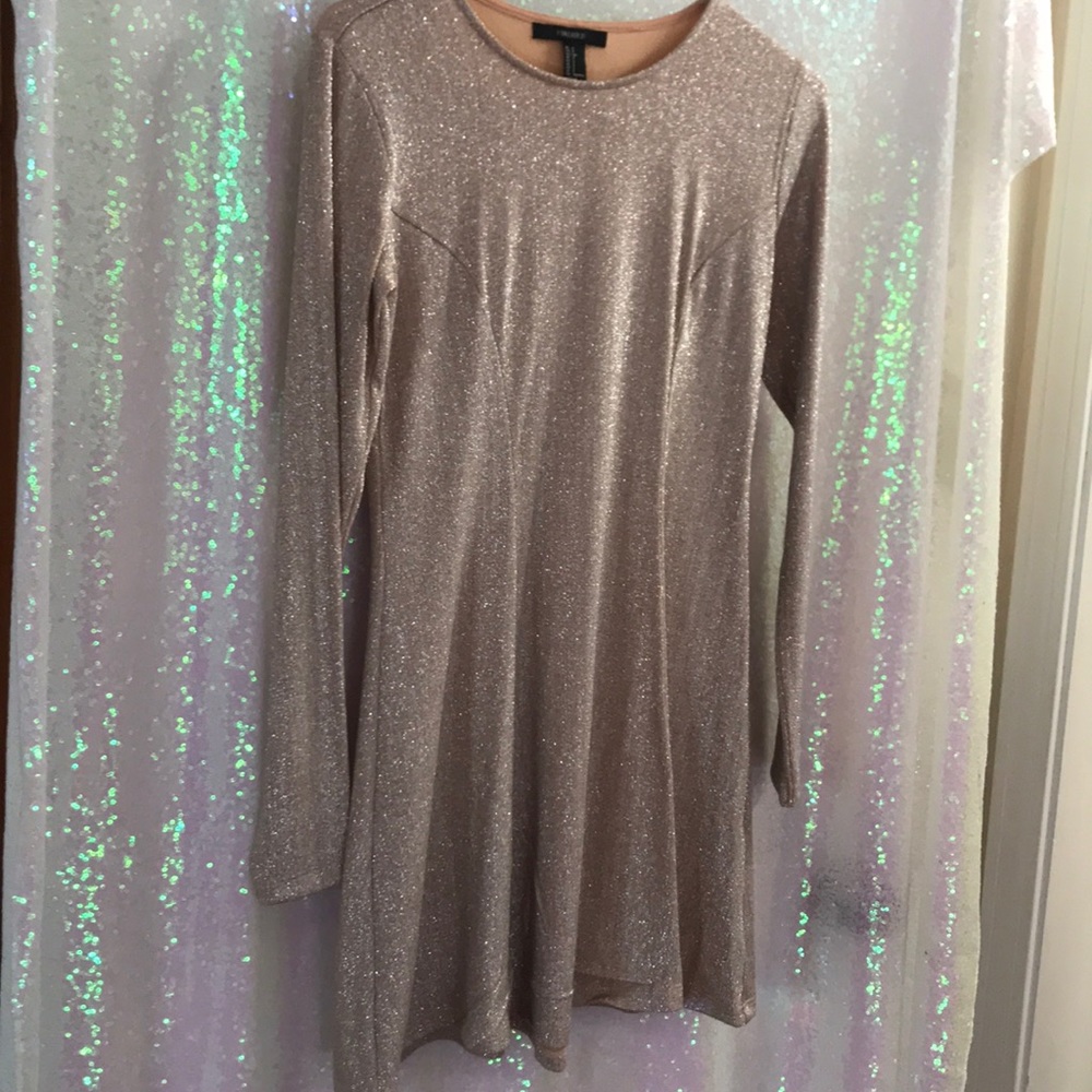 Rose gold skater dress small